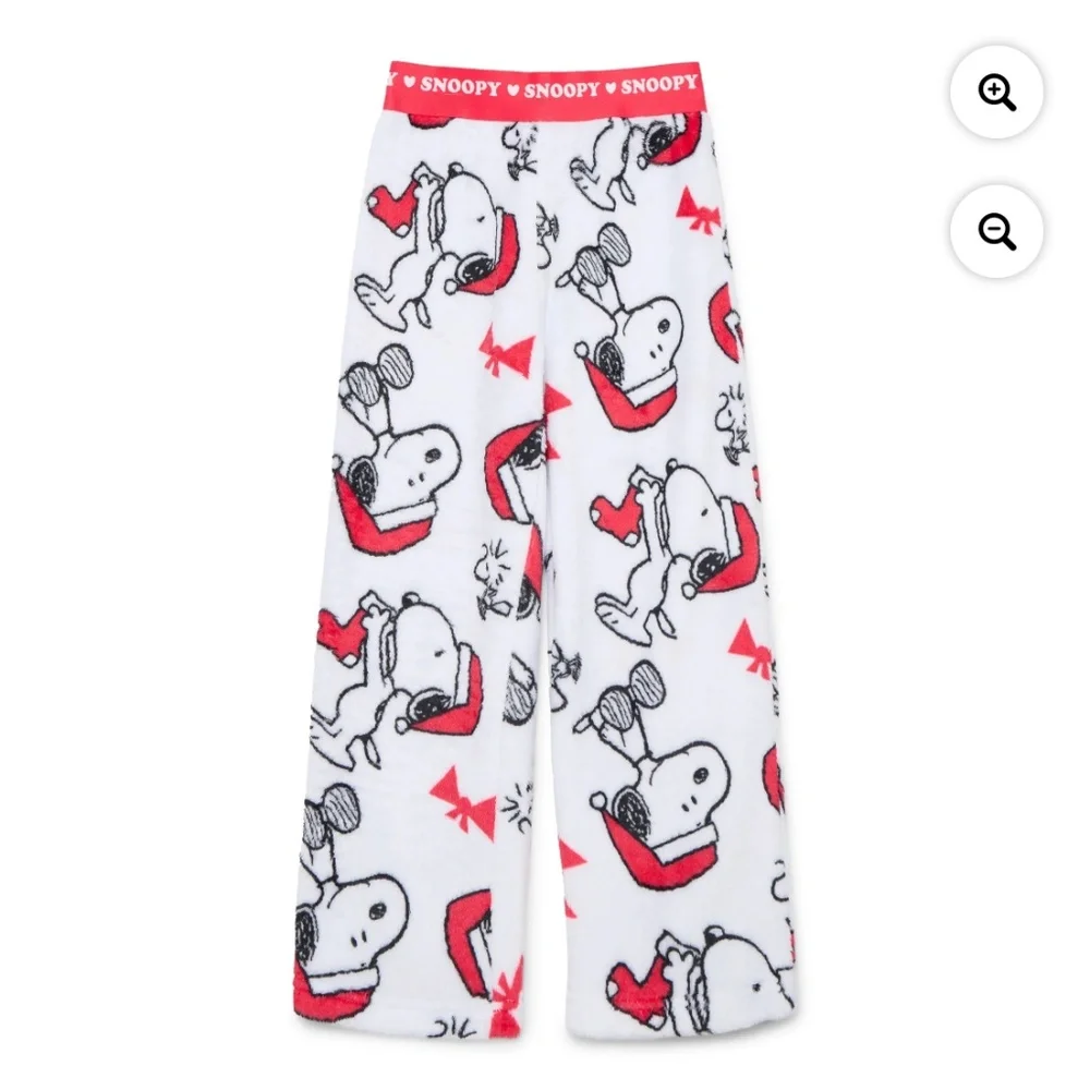 Peanuts Snoopy Girls Plush Pajama Pants Size Small (6-6X) NWT